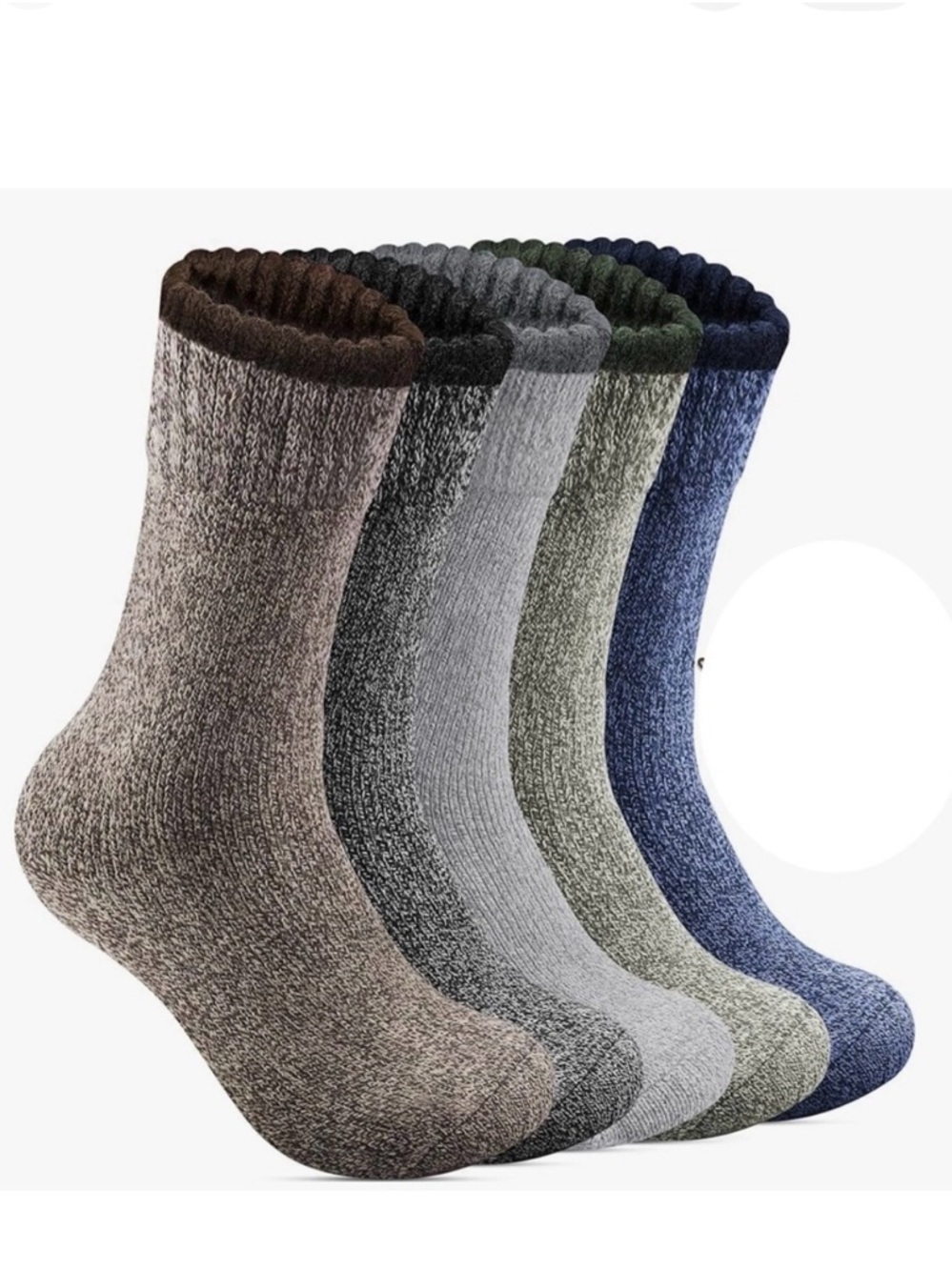 1Pair Men's Merino Wool Blend Socks Winter Thermal Hiking Camping, [Sz 7-13] NEW